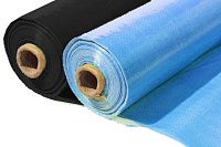 Тентовое полотно тарпаулин 280 г/м² голубой/черный 2x50 м Тентовое полотно тарпаулин 280 г/м² голубой/черный 2x50 м